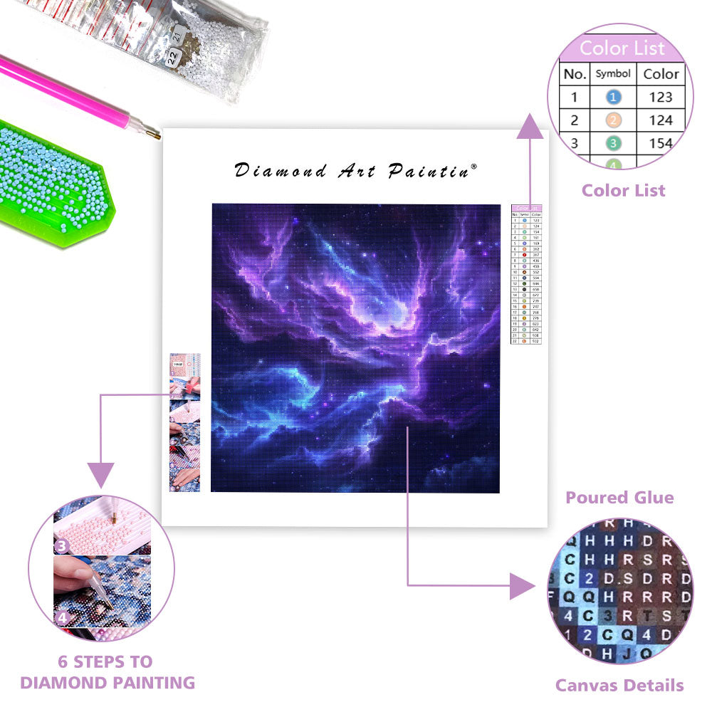 Dreamy Galactic Landscape - Diamond Painting