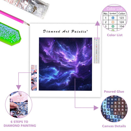 Dreamy Galactic Landscape - Diamond Painting