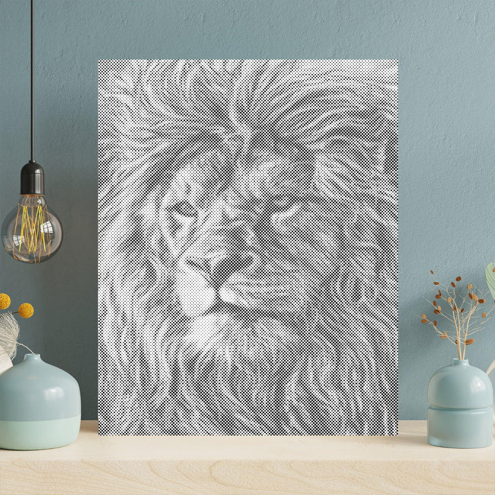 Giant African Lions - Dot Painting