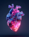 Glowing Crystal Heart - Diamond Painting