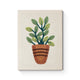 Potted Plant with Green Leaves - Punch Needle