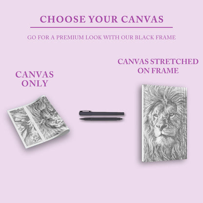 Giant African Lions - Dot Painting