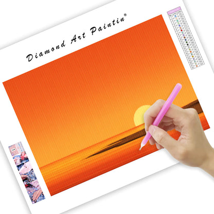 Sunset Beach Calm - Diamond Painting