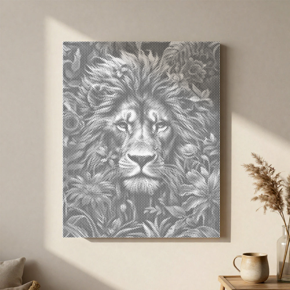 Foliage and Lion's Fury - Dot Painting