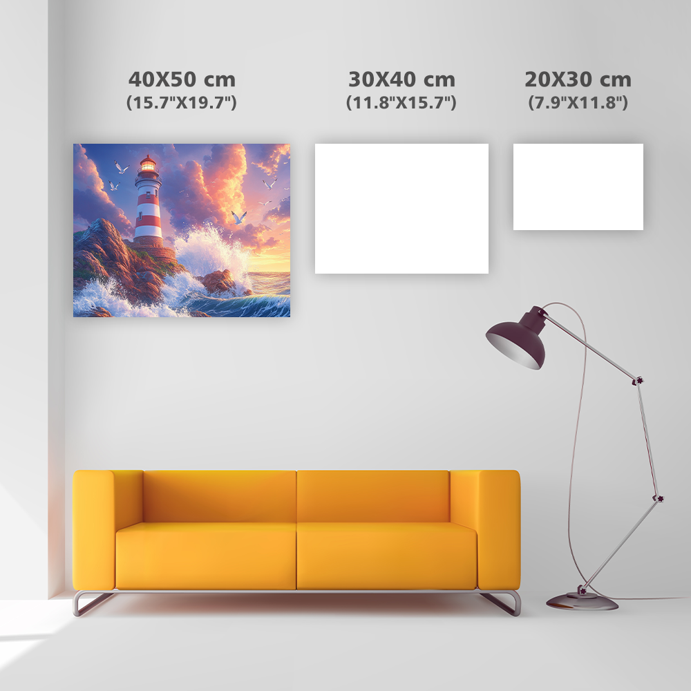 Lighthouse Sunset View - Diamond Painting