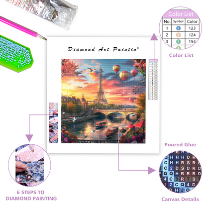 Paris Sunset Stroll - Diamond Painting