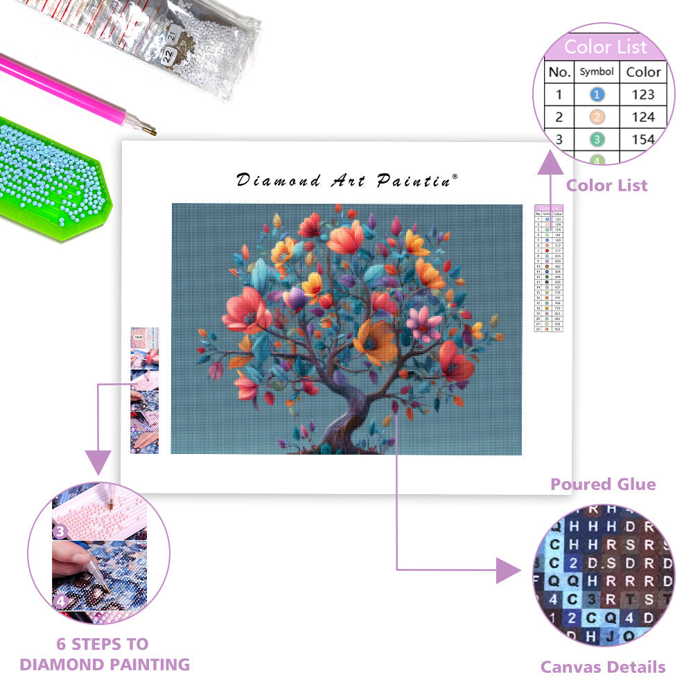 Magic Bloom Tree - Diamond Painting