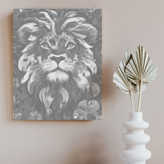 Lion with a Brave Heart - Dot Painting