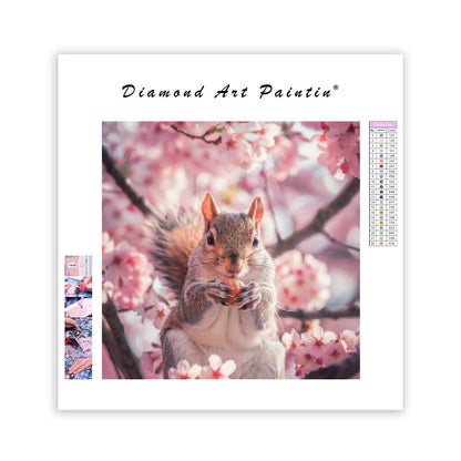 Sakura Squirrel - Diamond Painting