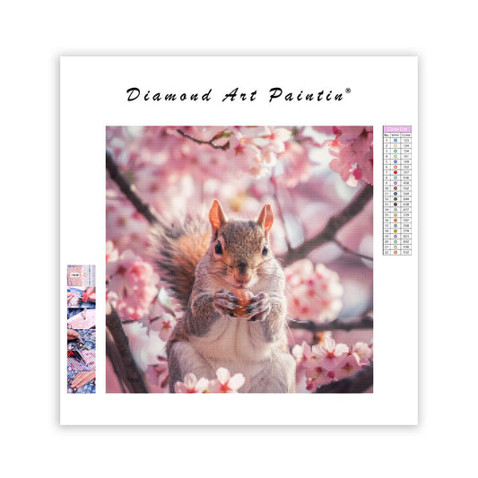 Sakura Squirrel - Diamond Painting