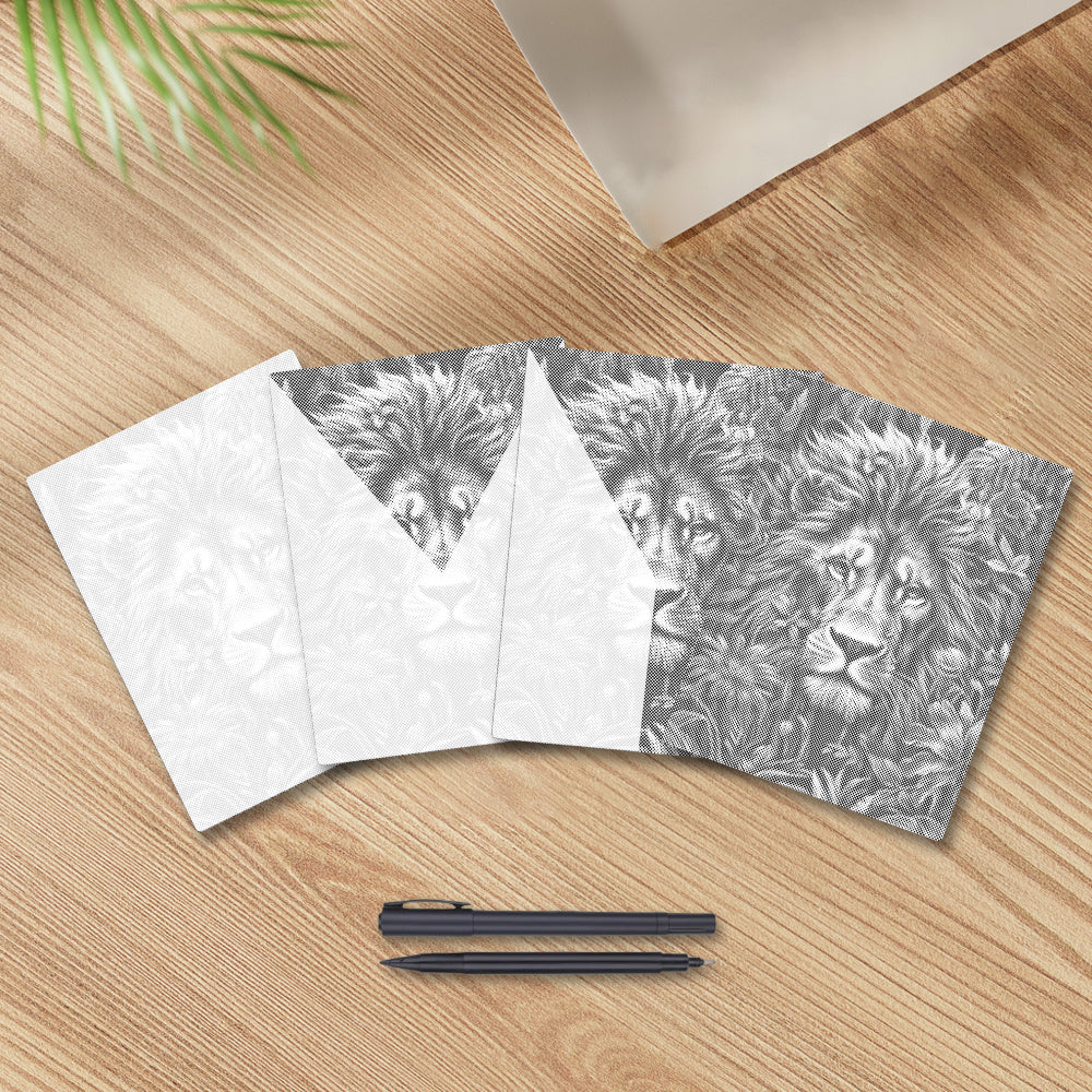 Foliage and Lion's Fury - Dot Painting