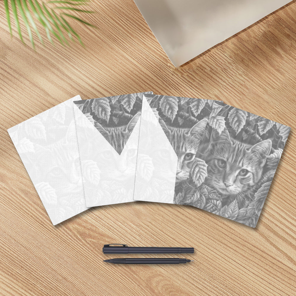 Leaves and Cat - Dot Painting