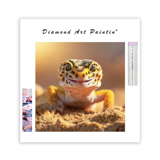 Leopard Gecko Smile - Diamond Painting