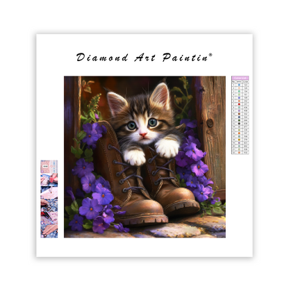 Kitten in Boots - Diamond Painting