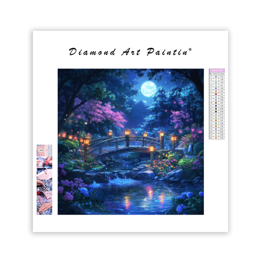 Moonlit Garden - Diamond Painting