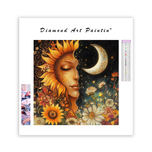 Sun and Moon Harmony - Diamond Painting