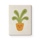 Smiling Green Plant - Punch Needle