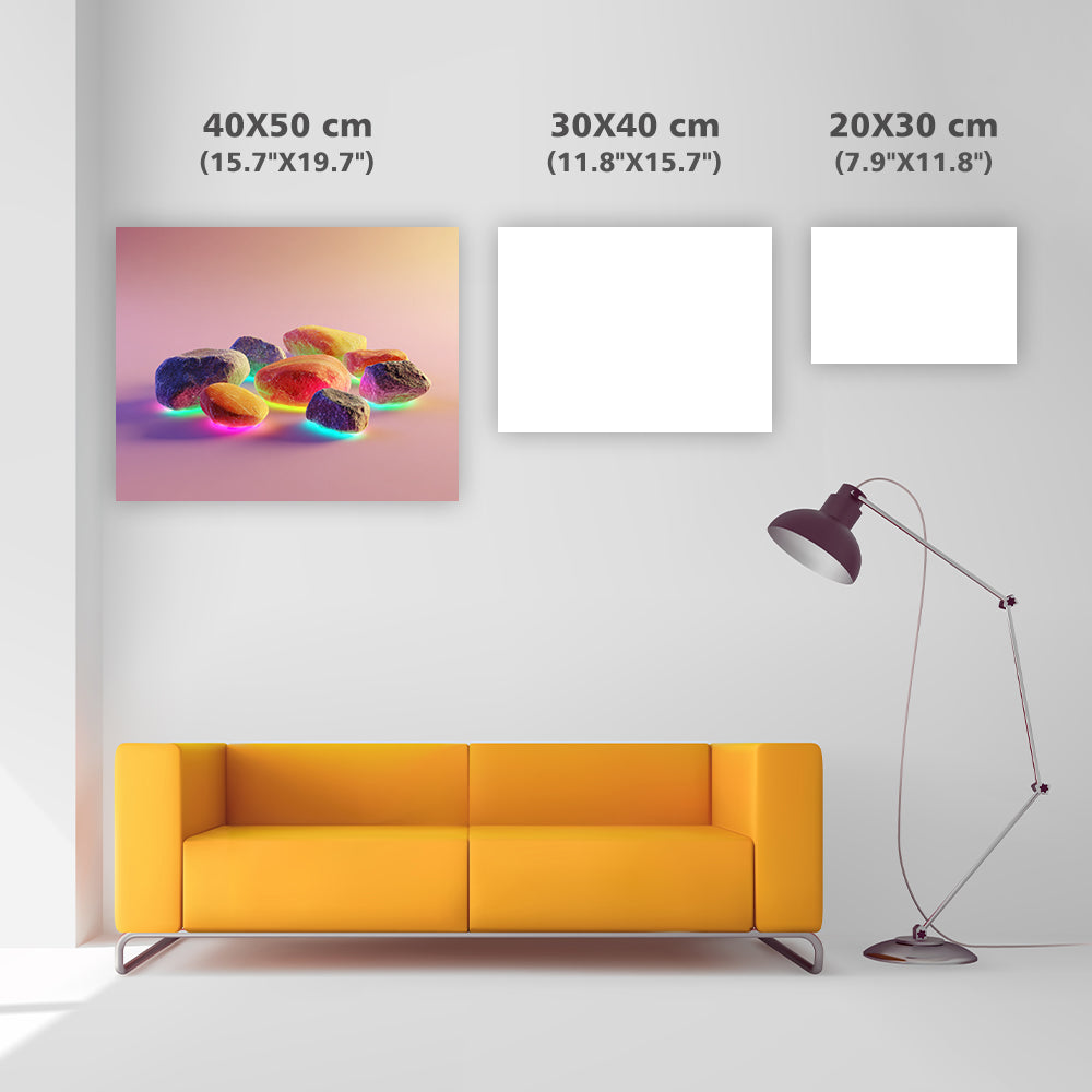 Floating Neon Stones - Diamond Painting