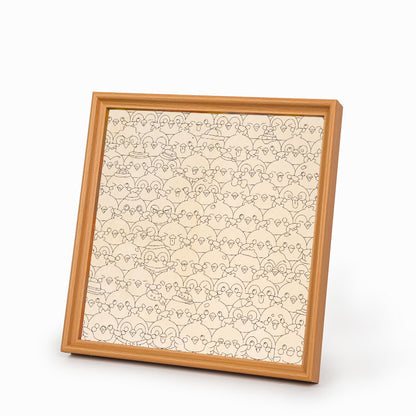 Bird Crowd - Wooden Coloring Puzzle