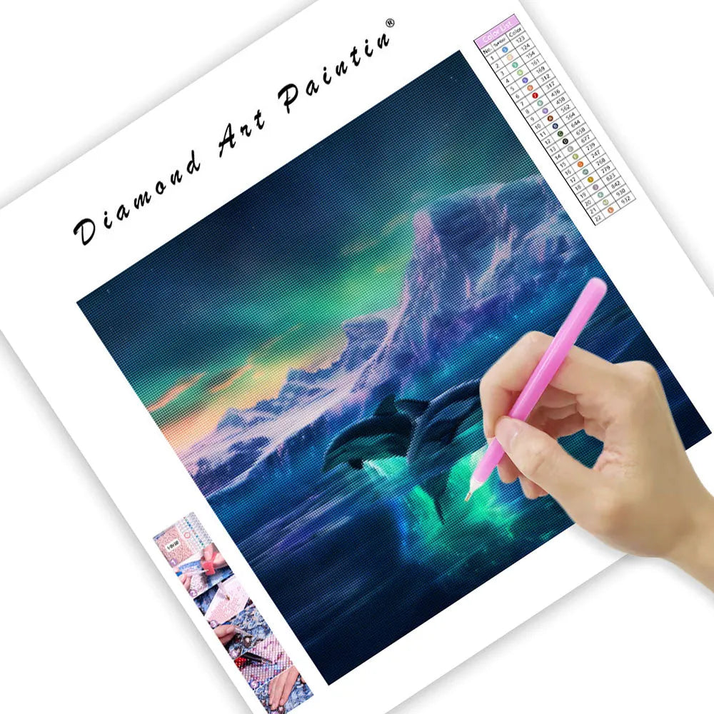 Aurora Dolphins(Limited Time Special) - Diamond Painting