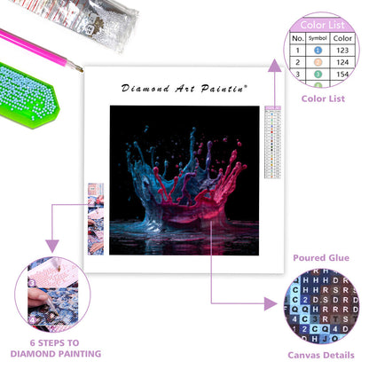 Dynamic Paint Splash Crown - Diamond Painting