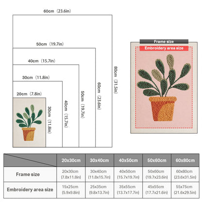 Plant in Pot - Punch Needle
