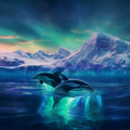 Aurora Dolphins(Limited Time Special) - Diamond Painting