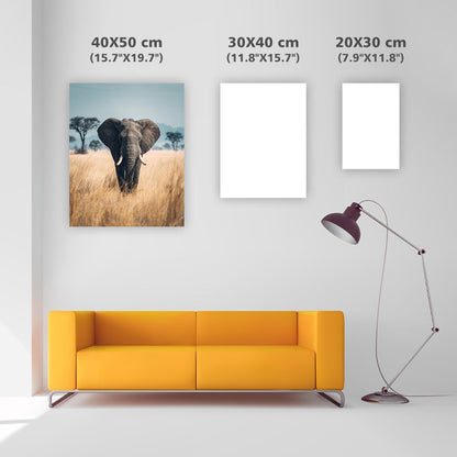 Elephant in the Grasslands - Diamond Painting
