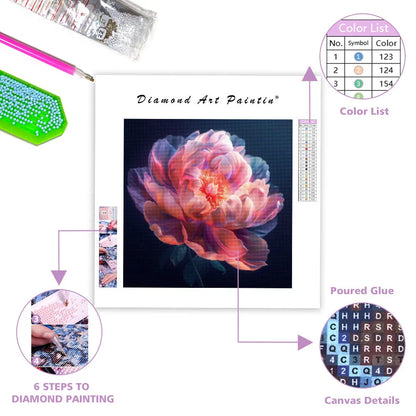 Peony Glow - Diamond Painting