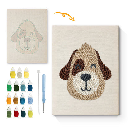 Dog's Face - Punch Needle