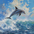 Dolphin Jumping Out Of The Sea-Diamond Painting
