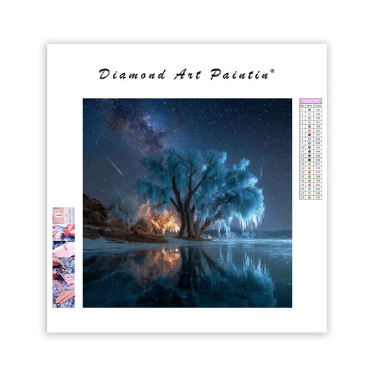 Frozen Tree of Light - Diamond Painting