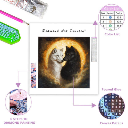 Two Wolves - Diamond Painting