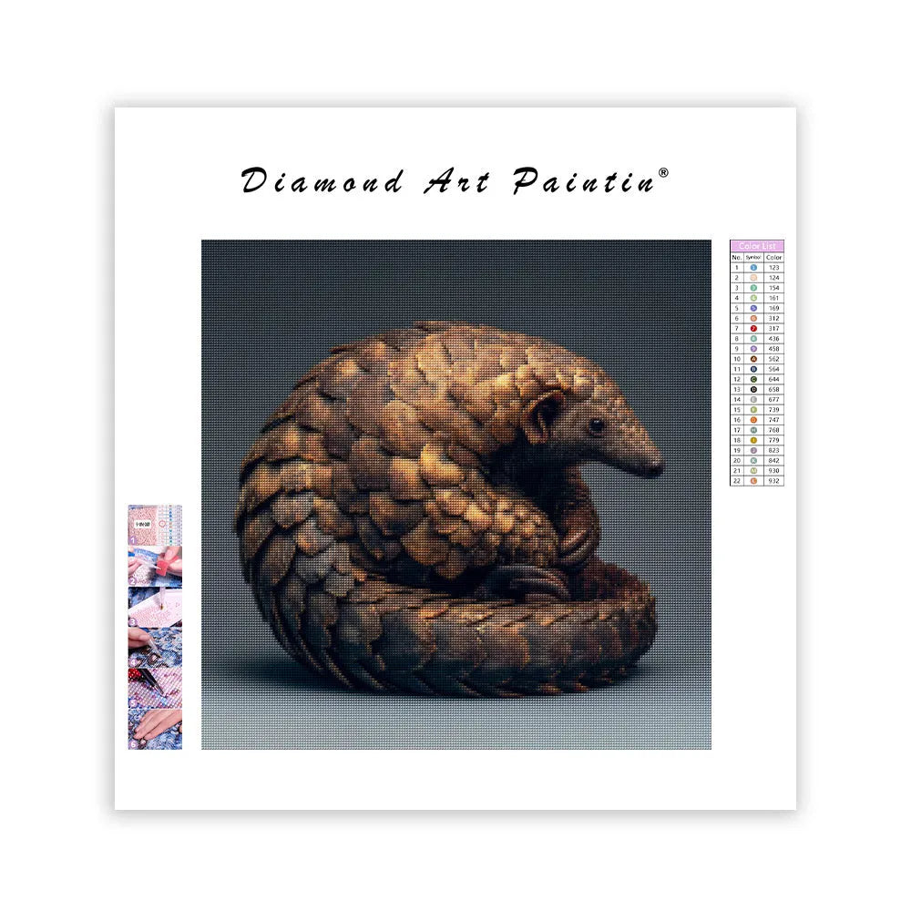 Pangolin Curled - Diamond Painting