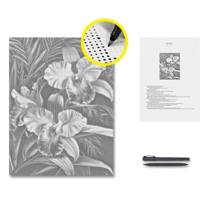 Pink Orchid - Dot Painting