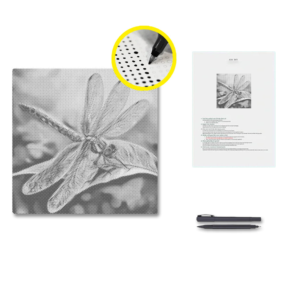 Colorful Dragonfly - Dot Painting