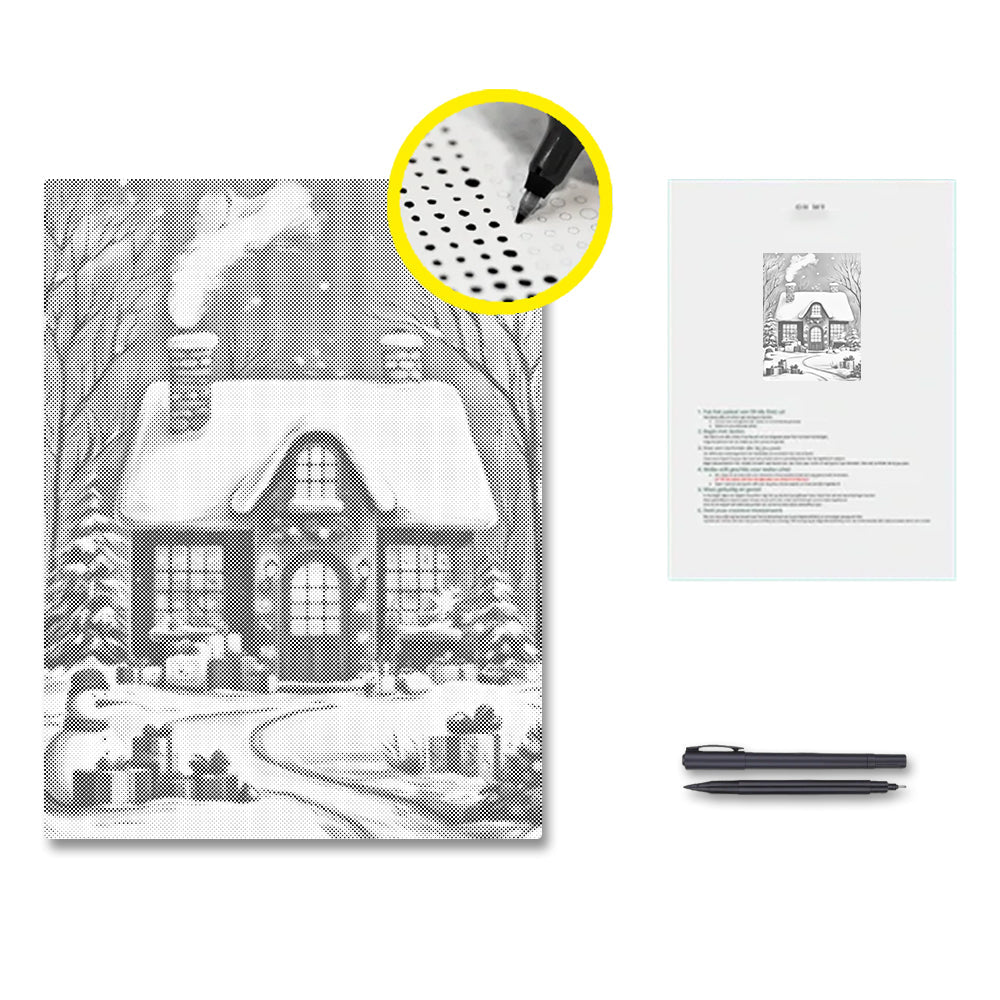 The Christmas House - Dot Painting