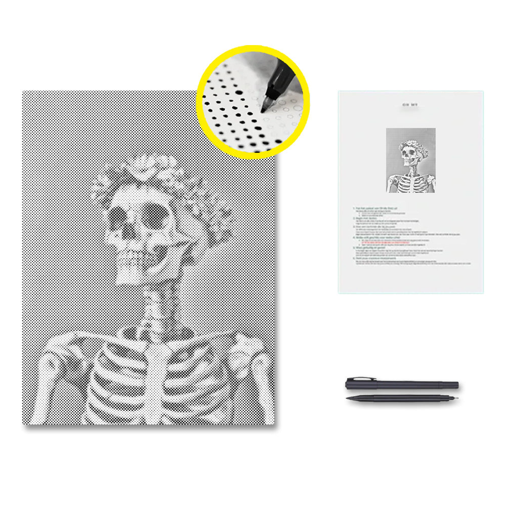 Smiling Skull - Dot Painting