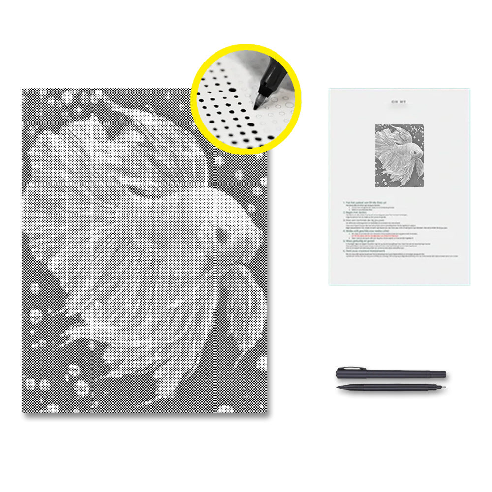 Jewlley Betta Fish - Dot Painting