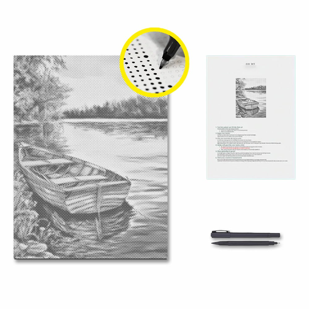 Boats in the Lake - Dot Painting
