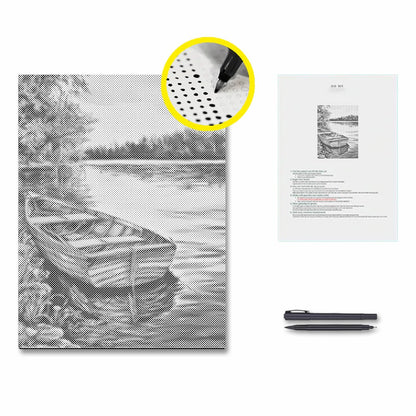 Boats in the Lake - Dot Painting
