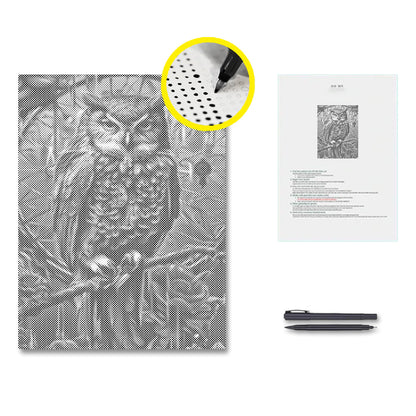 An Owl - Dot Painting