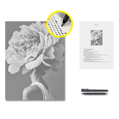 Woman Flower - Dot Painting