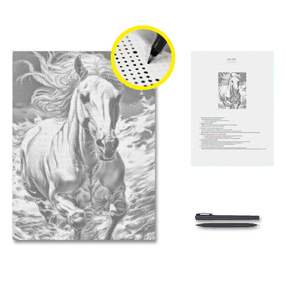 Majestic Running Horse - Dot Painting