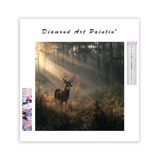 Deer at Dawn - Diamond Painting