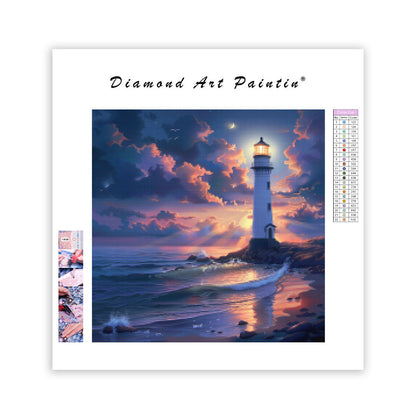 Quiet Lighthouse Glow - Diamond Painting