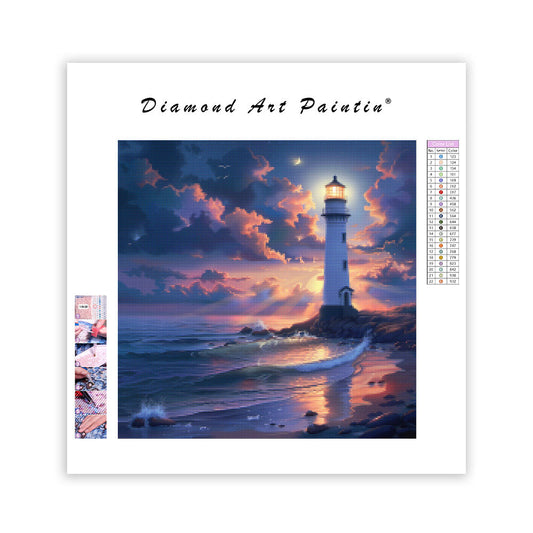 Quiet Lighthouse Glow - Diamond Painting