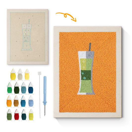 Green Drink - Punch Needle