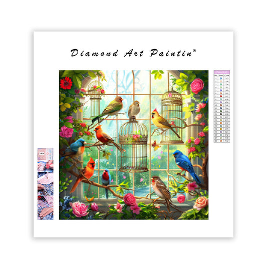 Garden Aviary - Diamond Painting