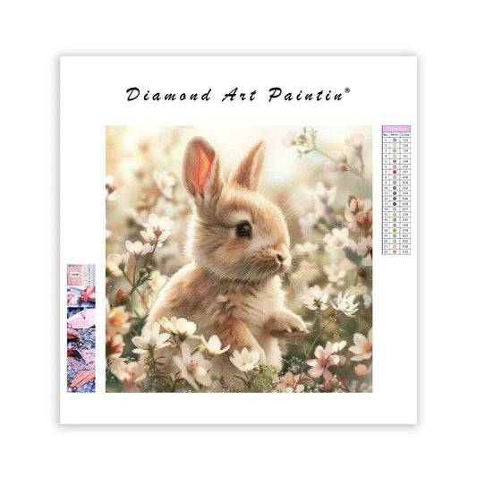 Gentle Rabbit Garden - Diamond Painting
